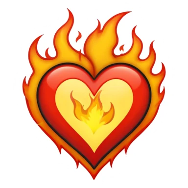 Make flaming hearts in all colours but heart would be separate nature sticker