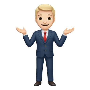 happy boss in his office sticker