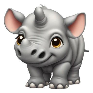 Create a baby rhino sticker