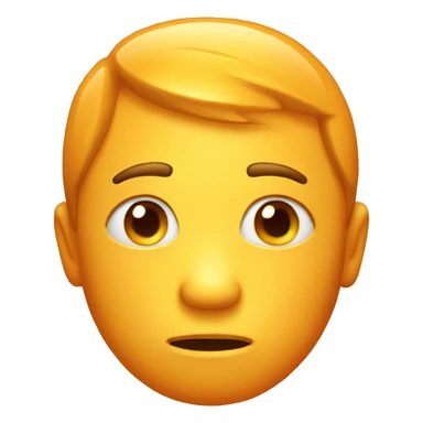 3d emoji of sad face yellow-orange sticker