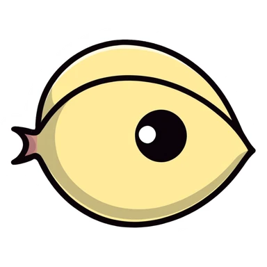cartoon eye with expressive eyelid and pupil sticker
