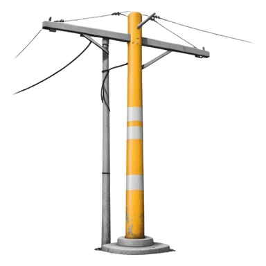 electric pole cement sticker