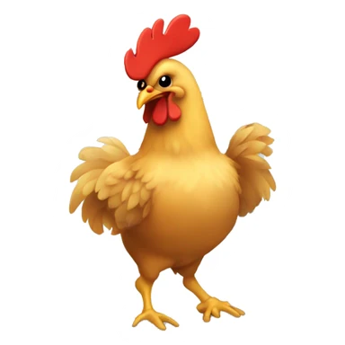 Chicken doing legs at the gym sticker