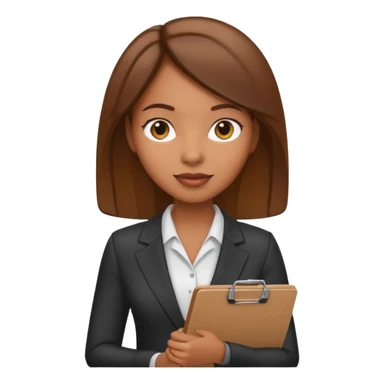 black businesswoman with a clipboard sticker