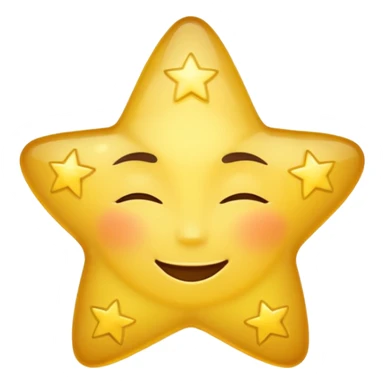 A star emoji smiling softly and eyes closed sticker