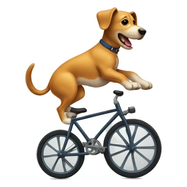 Dog riding a unicycle  sticker