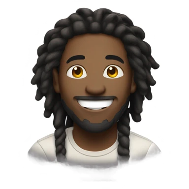 Black man with Dreadlocks laughing out loud sticker