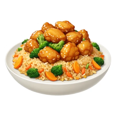 Orange chicken and fried rice sticker