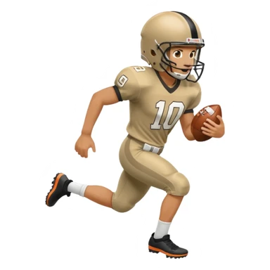 A person playing football on the field sticker