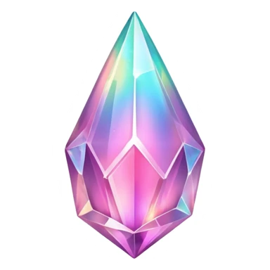 pink iridescent nebula crystal shard sticker