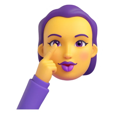 yellow face placing an index finger over pursed lips while winking and nodding sticker