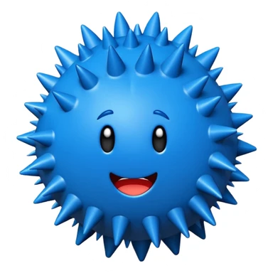 Spiky Stress Ball blue sticker