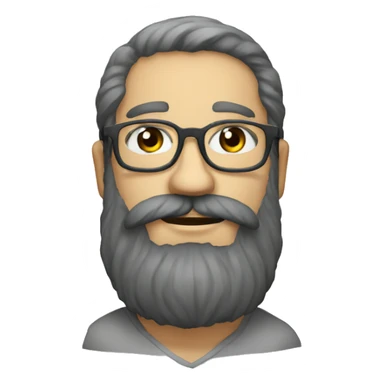 French Bearded person majestic with glasses sticker