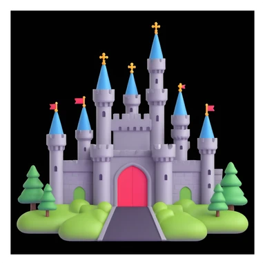 king and queen, castle background sticker