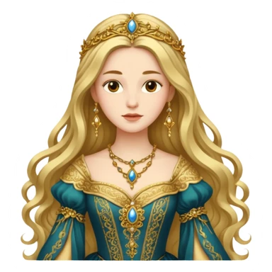  portrait of a Renaissance woman sticker