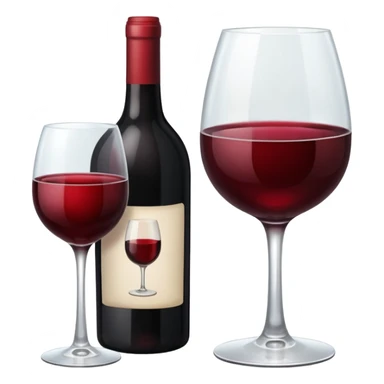 Wine bottle and glass sticker