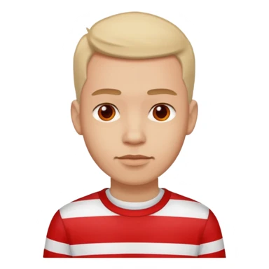 Men with Shirt have red Strip sticker