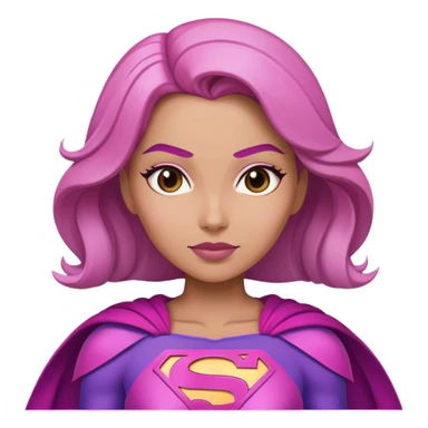 superwoman figure in pink and violet sticker
