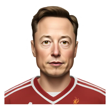 Elon Musk in a Liverpool shirt sticker