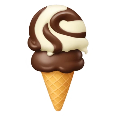 Chocolate and vanillla ice cream swirl sticker