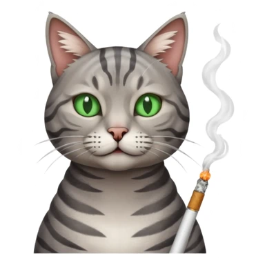 cat smoking weed sticker