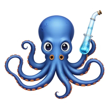 Octopus with a glass meth pipe  sticker