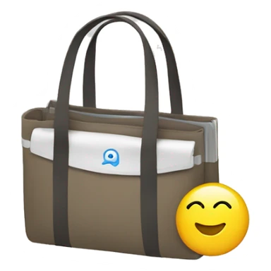 tote bag with laptop sticker