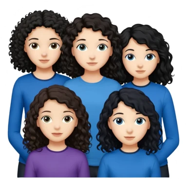 Algo de Disney y por detrás o delante pon a quatro chicas: una con el pelo largo rizado marrón , otra con el pelo muy corto negro, como un chico, otra con el pelo mediano liso marrón con ojos azulesy otra con el pelo negro largo liso . Es para el viaje sticker