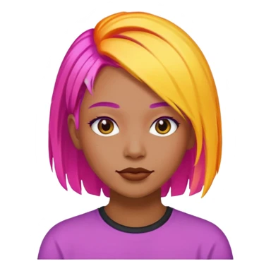 Neon Haired People different person sticker