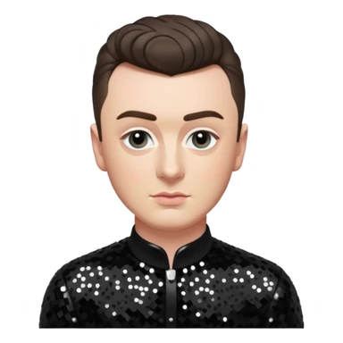 Sam Smith with black sequin outfit sticker
