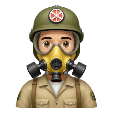 pablo escobar wearing a gas mask sticker