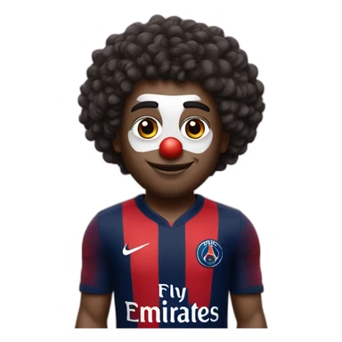 Un clown avec le maillot du PSG sticker