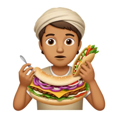 A face of disgust Döner  sticker