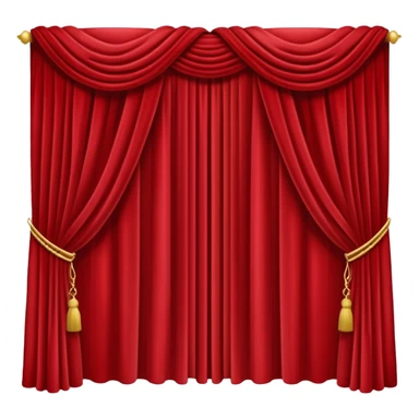 Simple red curtains  sticker