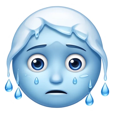 Frozen icy sad face iOs emoji sticker
