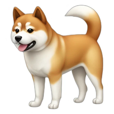 Akita inu red sticker