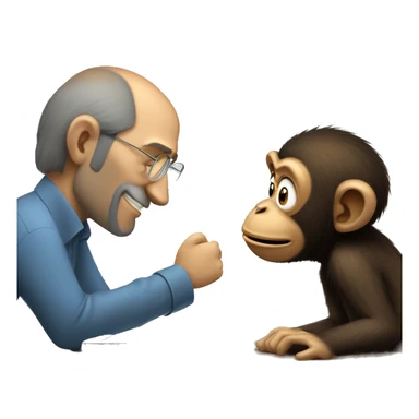 monkey loves steve jobs and monkey is so cool sticker