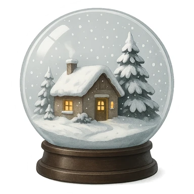 winter globe remove background sticker