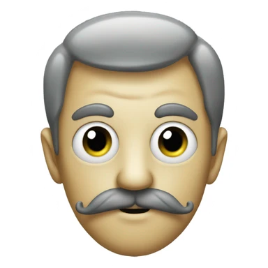 Alien with a mustache sticker