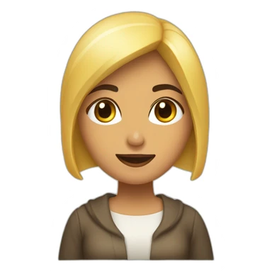 Chica morena con coleta que es profesora de religión haciendo un okey con el dedo sticker