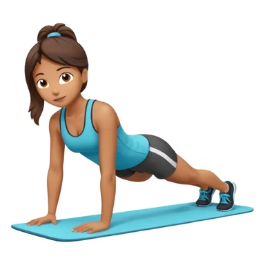 girl doing plank sticker
