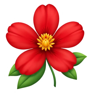 scarlet flower sticker