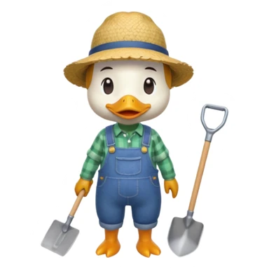 animal crossing character, the animal crossing duck farmer sticker