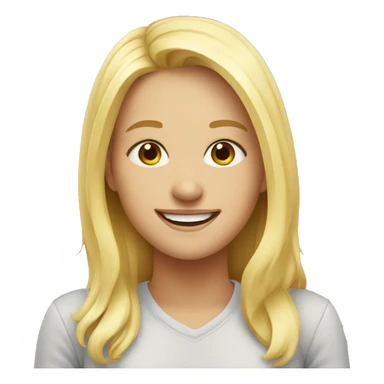 smiling blonde girl indoors sticker
