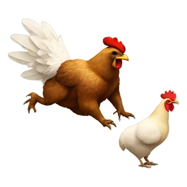 Bear riding a chicken sticker