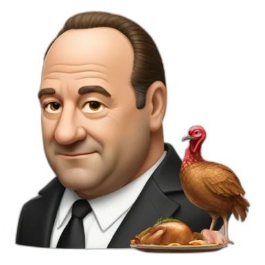 Tony soprano with turkey sticker