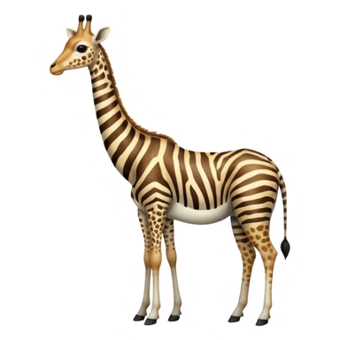 Zebra-giraffe-gazelle-wildebeest-fusion-hybrid-animal-creature, full body sticker