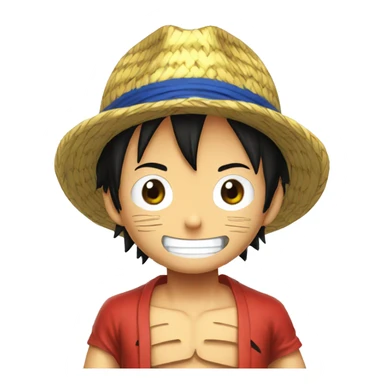 Luffy from One Piece with the Brazil shirt sticker