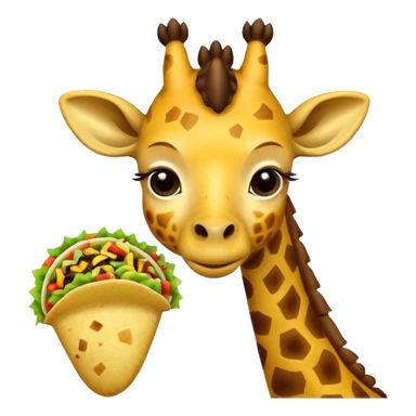 taco eating giraffe sticker