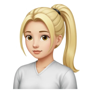 ragazza bionda con la coda  sticker